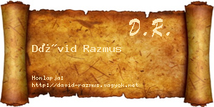 Dávid Razmus névjegykártya